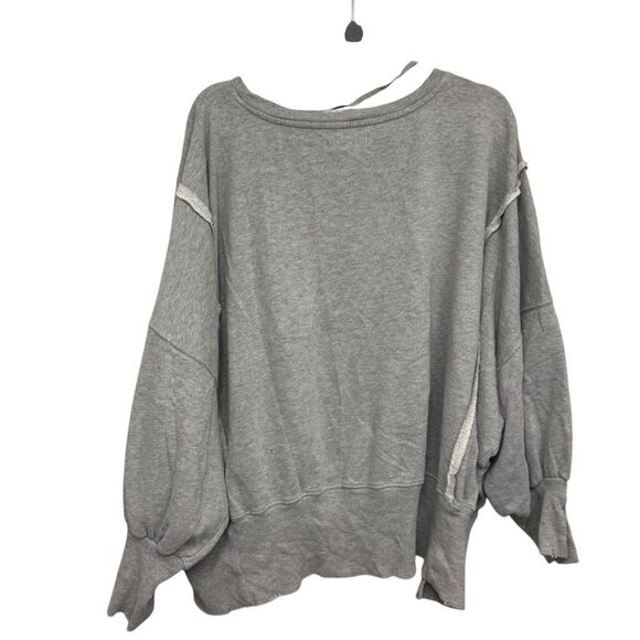 Free people graphic Camden sweatshirt in heather grey size large - Picture 3 of 4